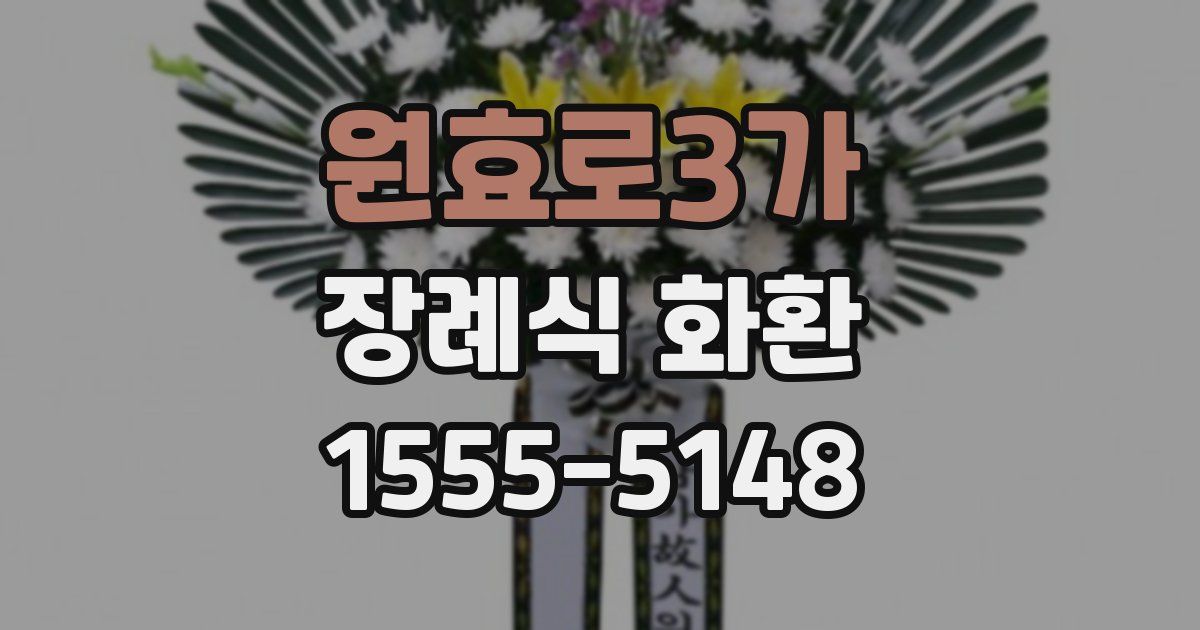 원효로3가 장례식 화환