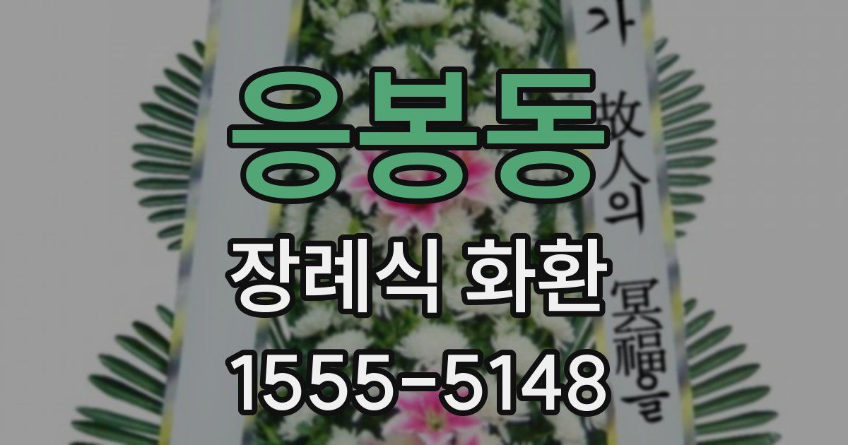 응봉동 장례식 화환