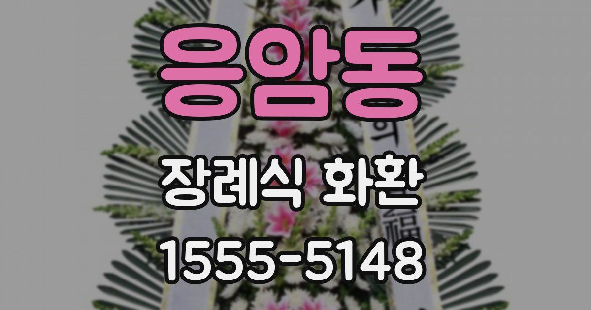 응암동 장례식 화환