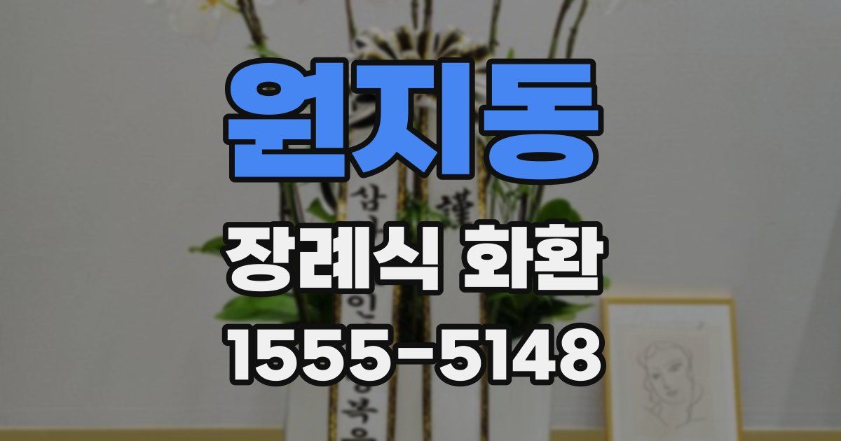 원지동 장례식 화환