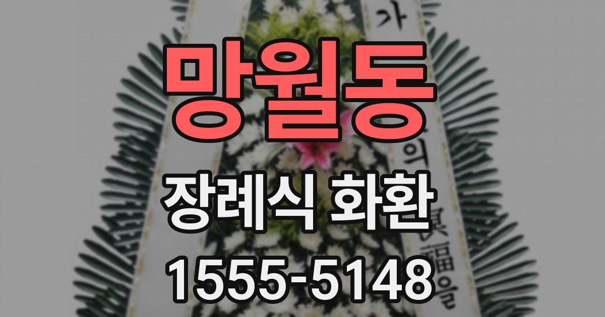 망월동 장례식 화환