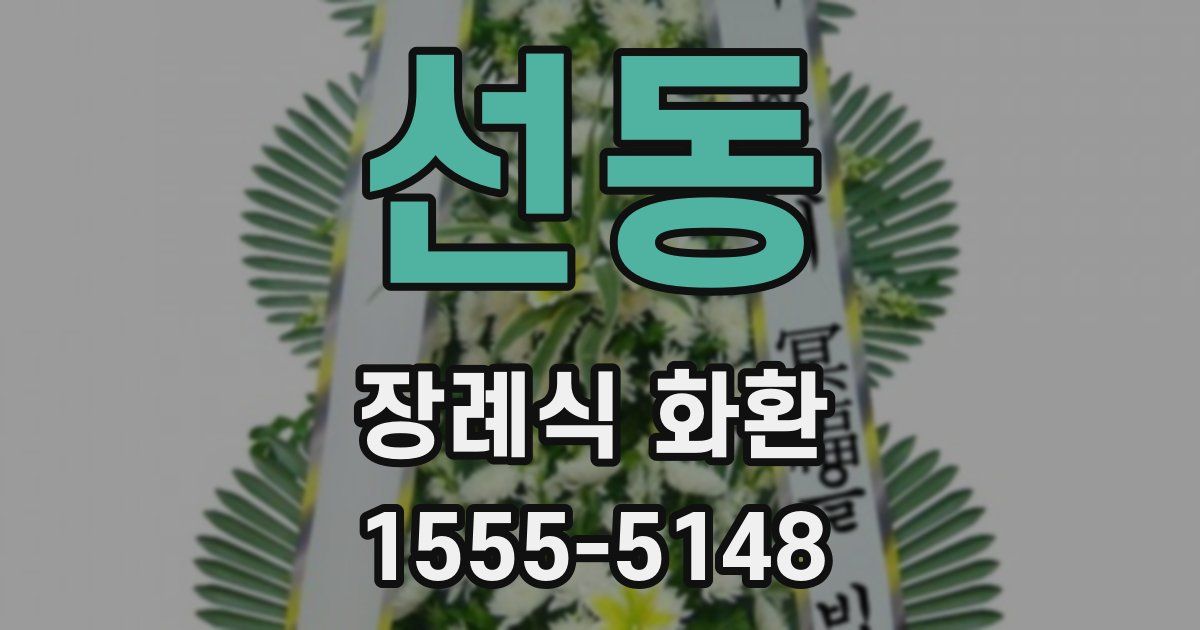 선동 장례식 화환