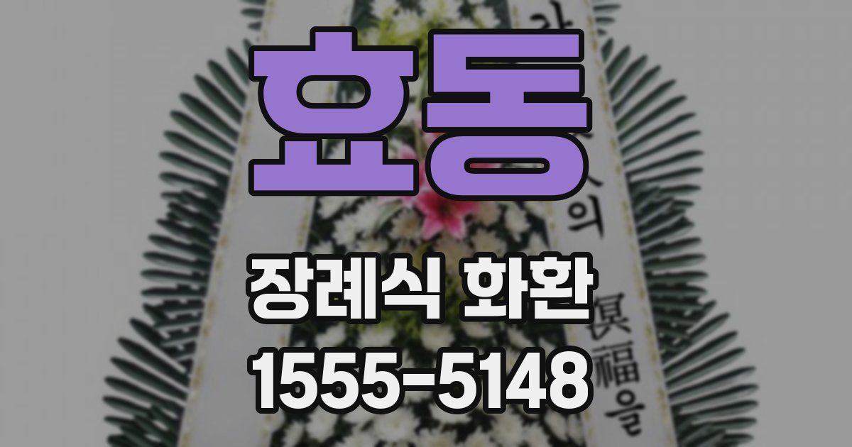 효동 장례식 화환