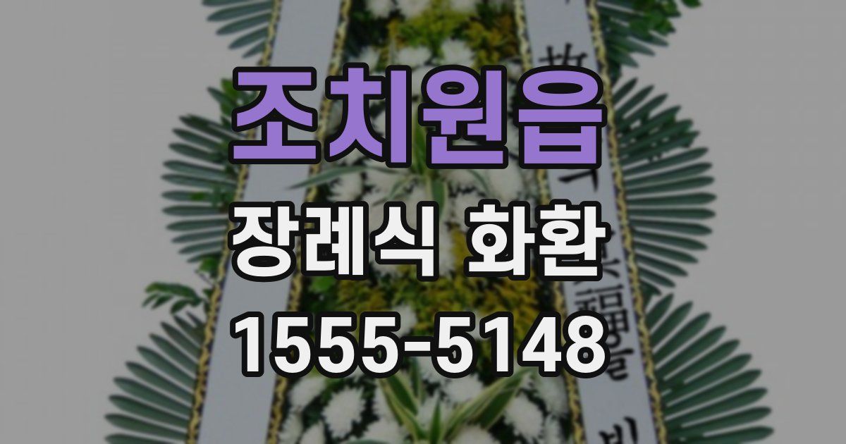 조치원읍 장례식 화환