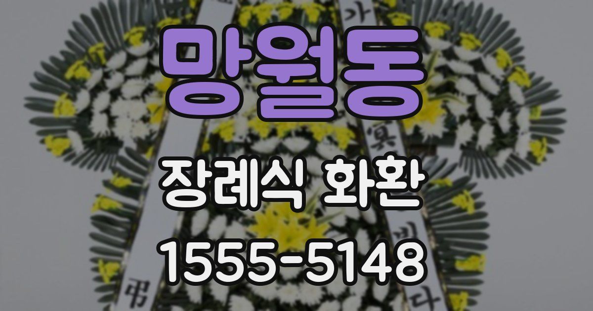 망월동 장례식 화환