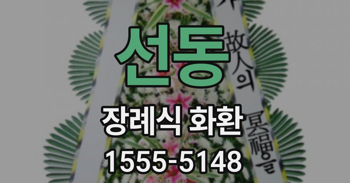 선동 장례식 화환