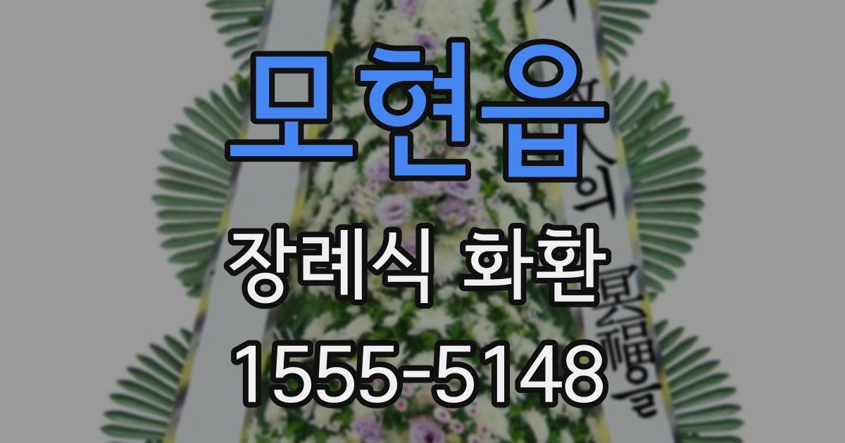 모현읍 장례식 화환
