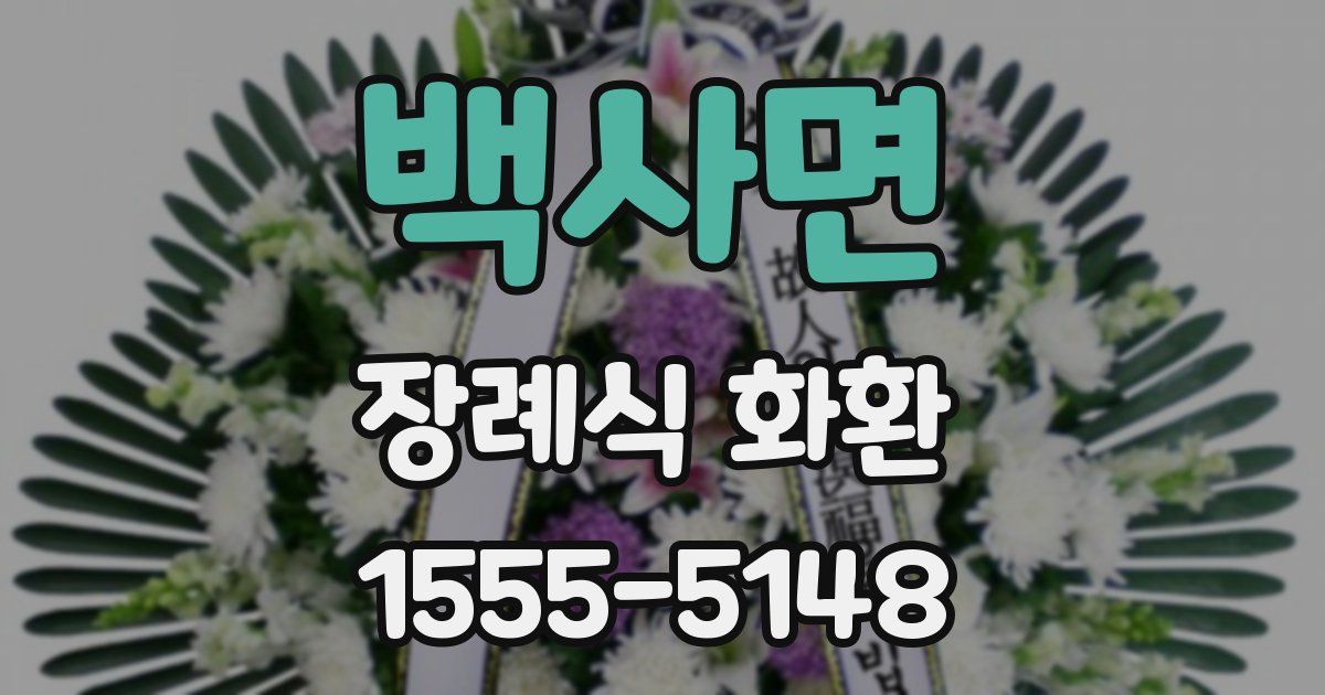 백사면 장례식 화환