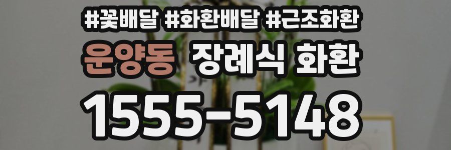 운양동 장례식 화환