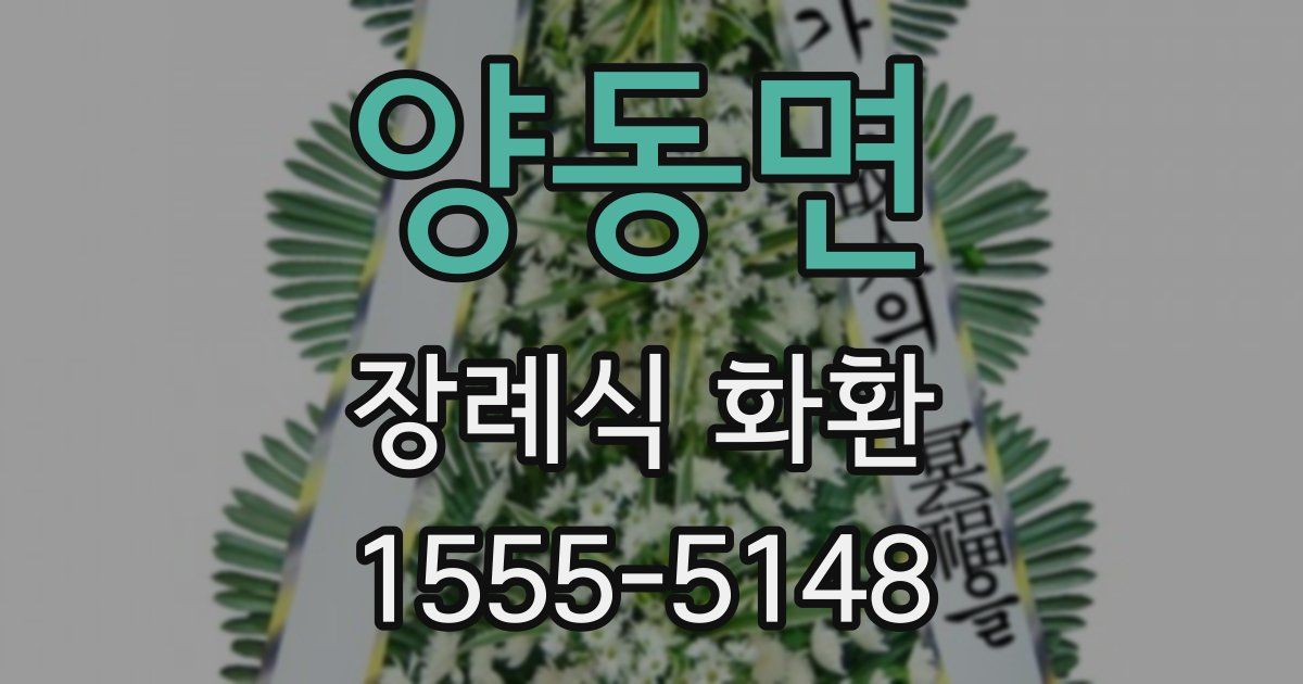 양동면 장례식 화환