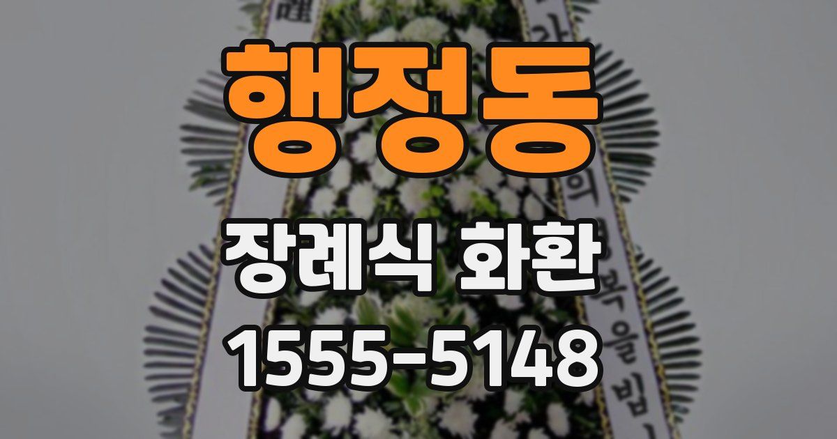 행정동 장례식 화환