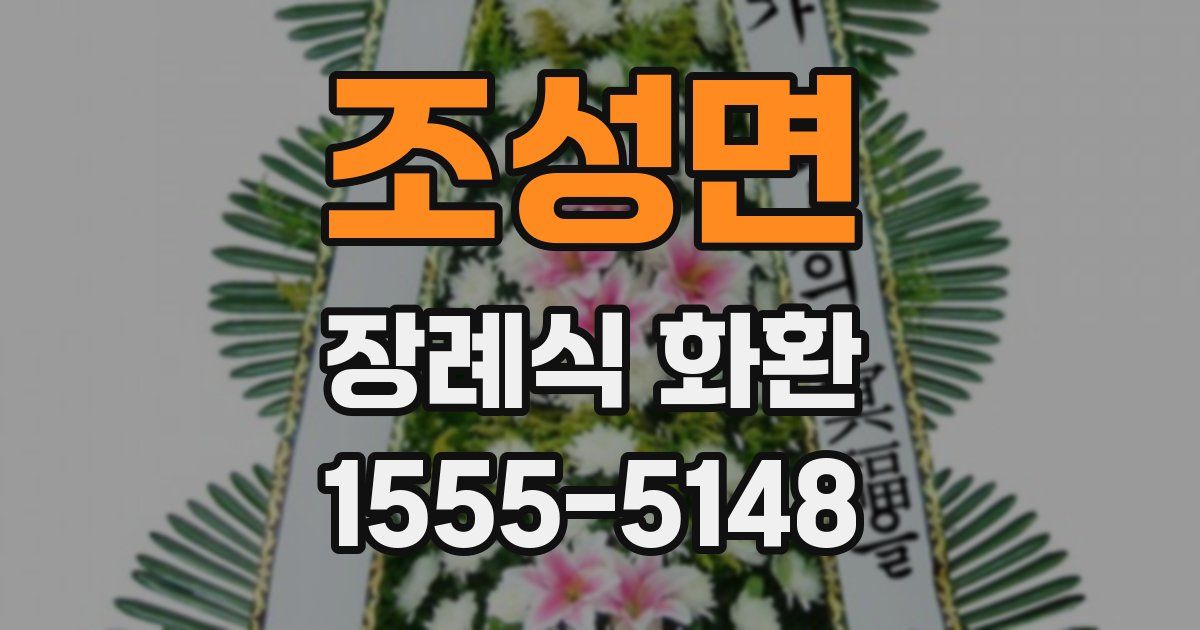 조성면 장례식 화환