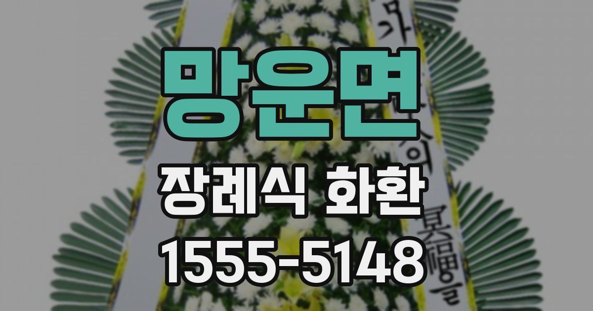 망운면 장례식 화환