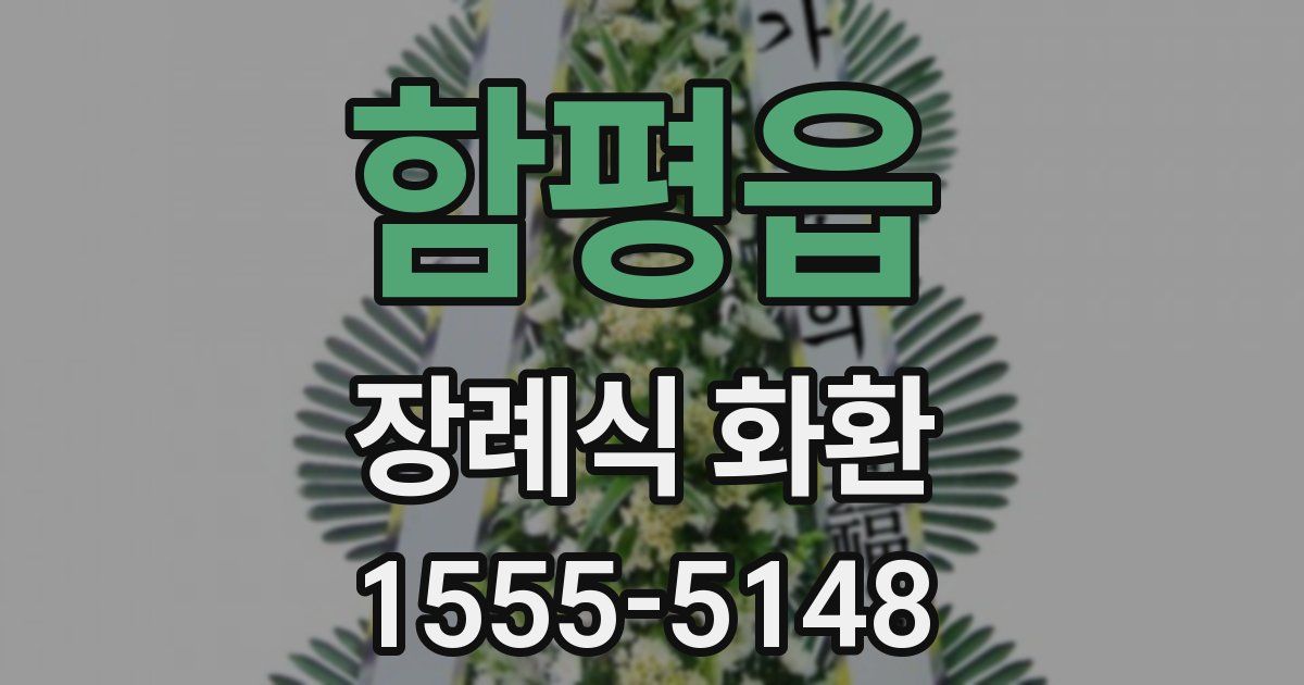 함평읍 장례식 화환