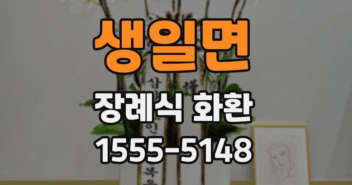 생일면 장례식 화환