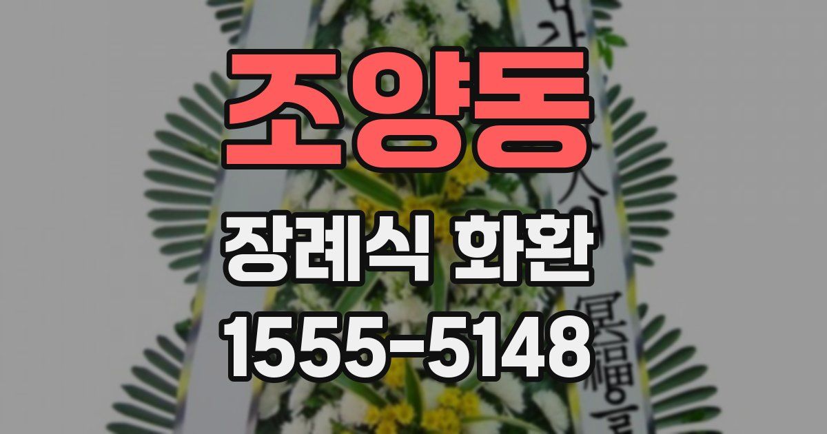 조양동 장례식 화환