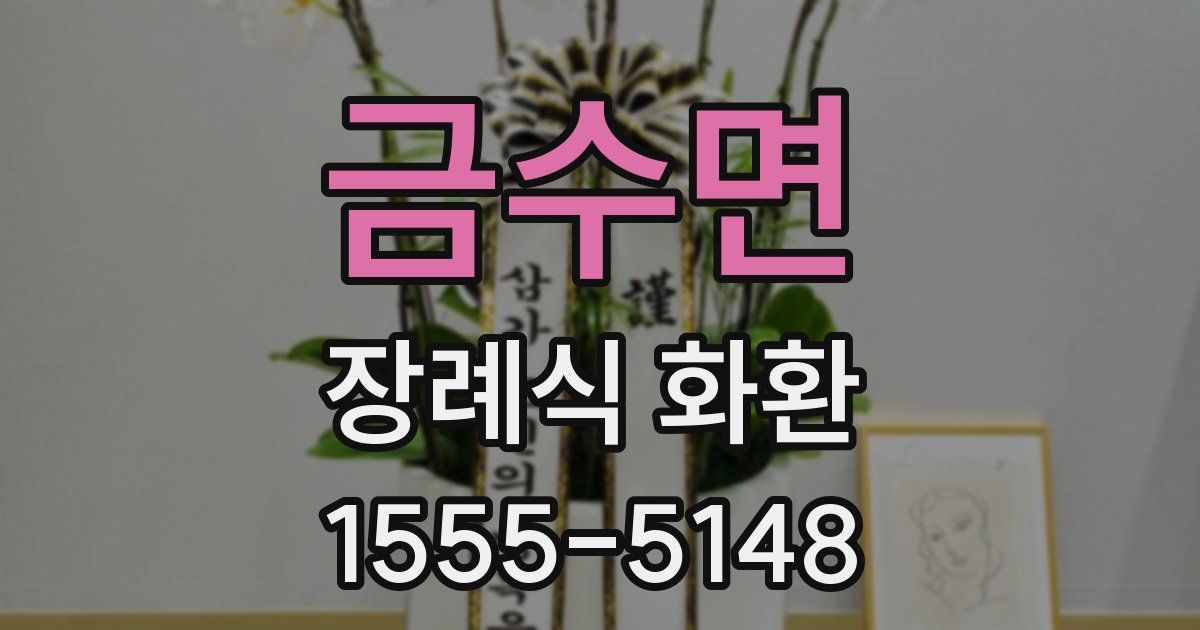 금수면 장례식 화환