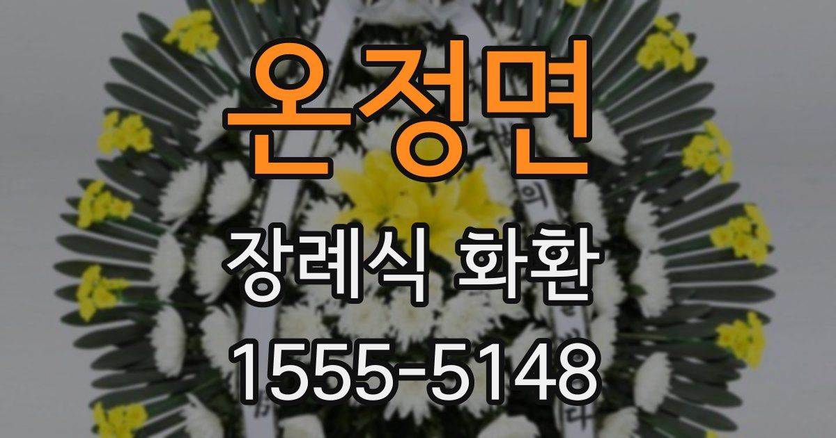 온정면 장례식 화환