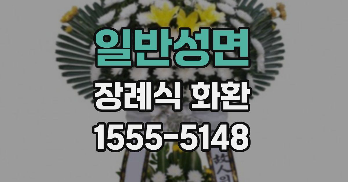 일반성면 장례식 화환