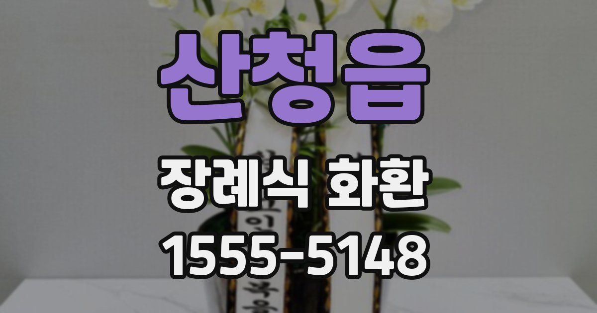 산청읍 장례식 화환
