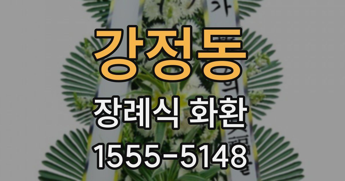 강정동 장례식 화환