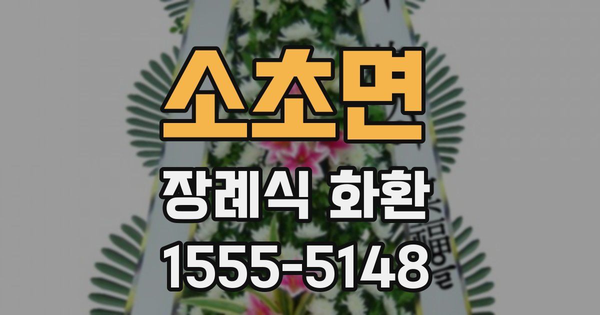 소초면 장례식 화환