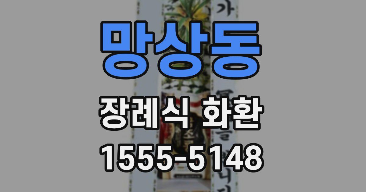 망상동 장례식 화환