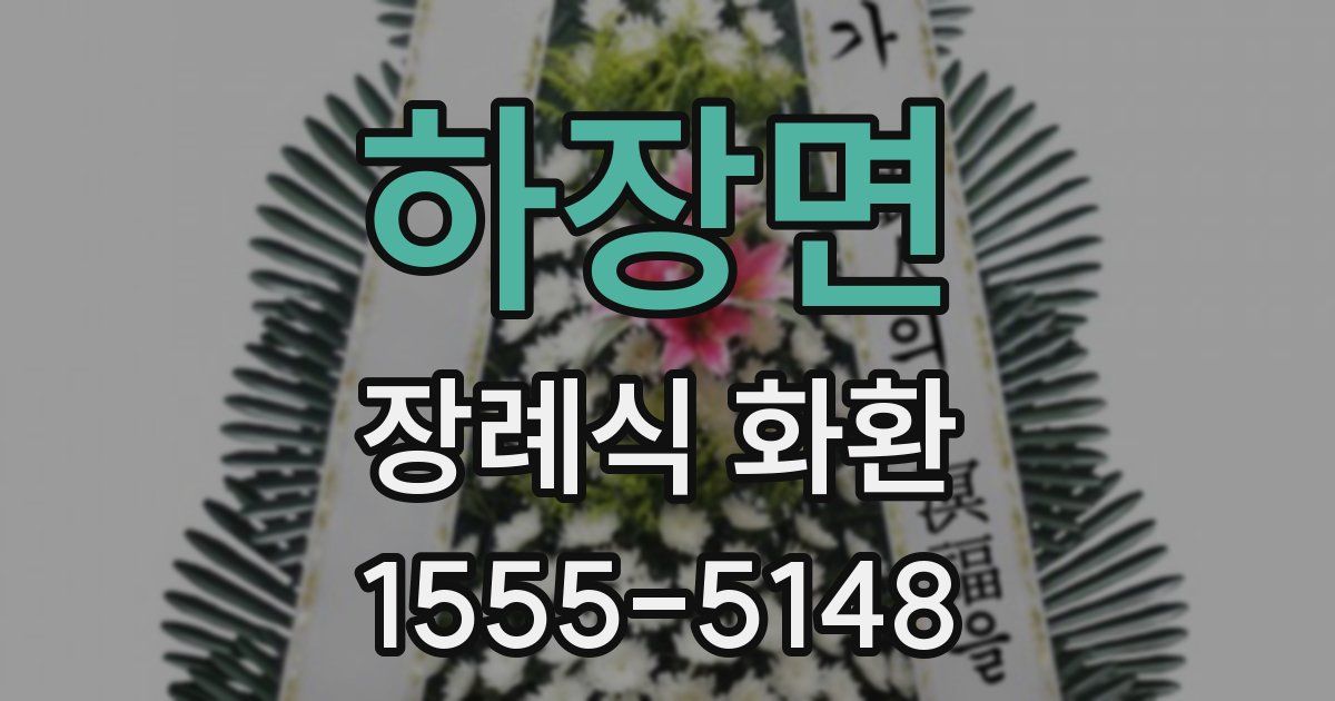 하장면 장례식 화환