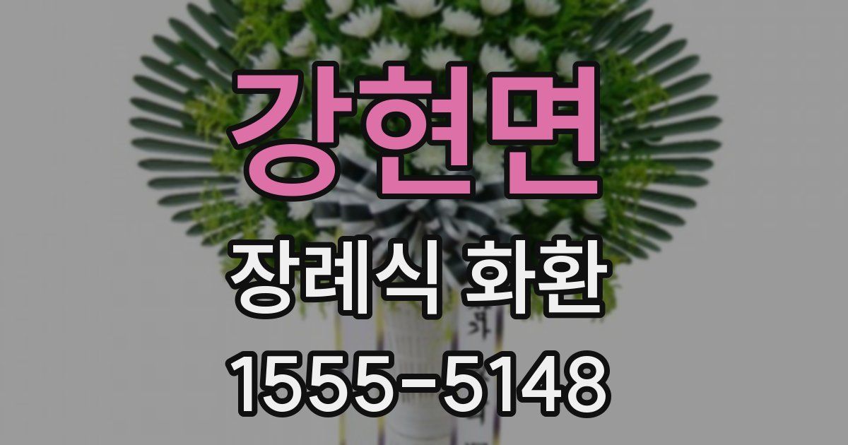 강현면 장례식 화환