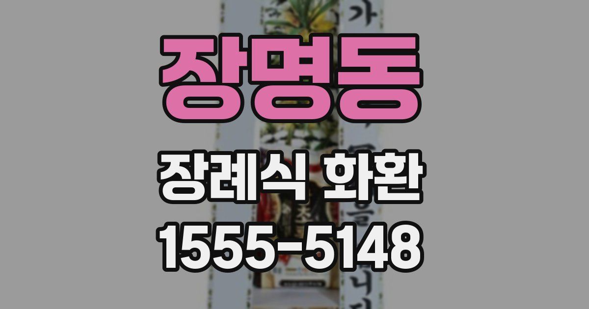 장명동 장례식 화환