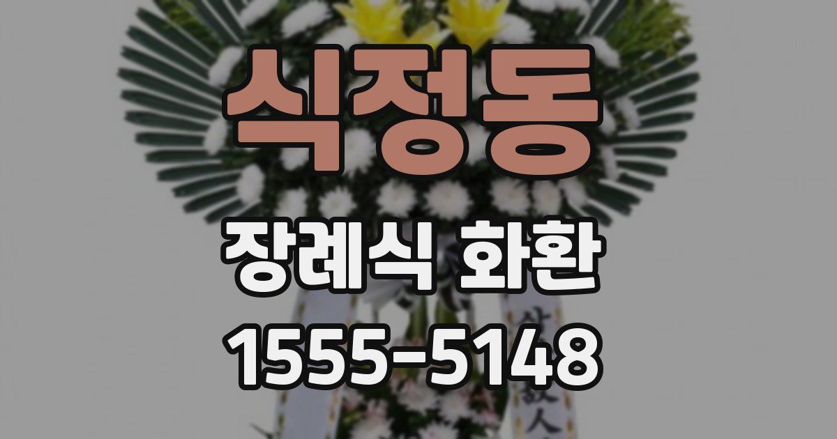 식정동 장례식 화환
