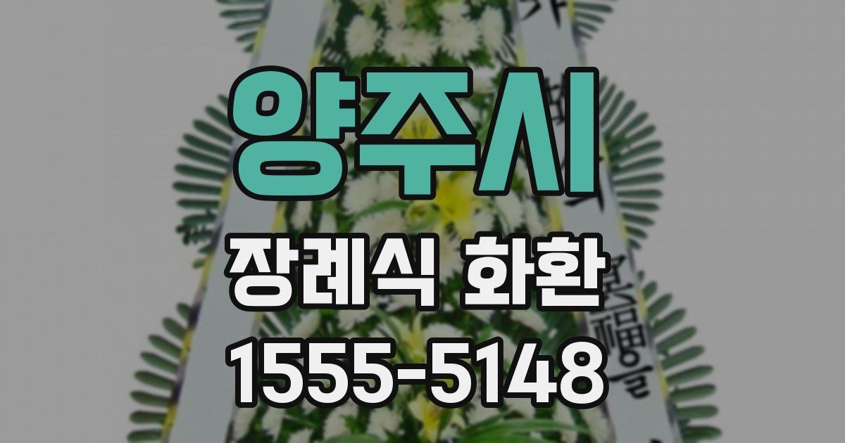 양주시 장례식 화환