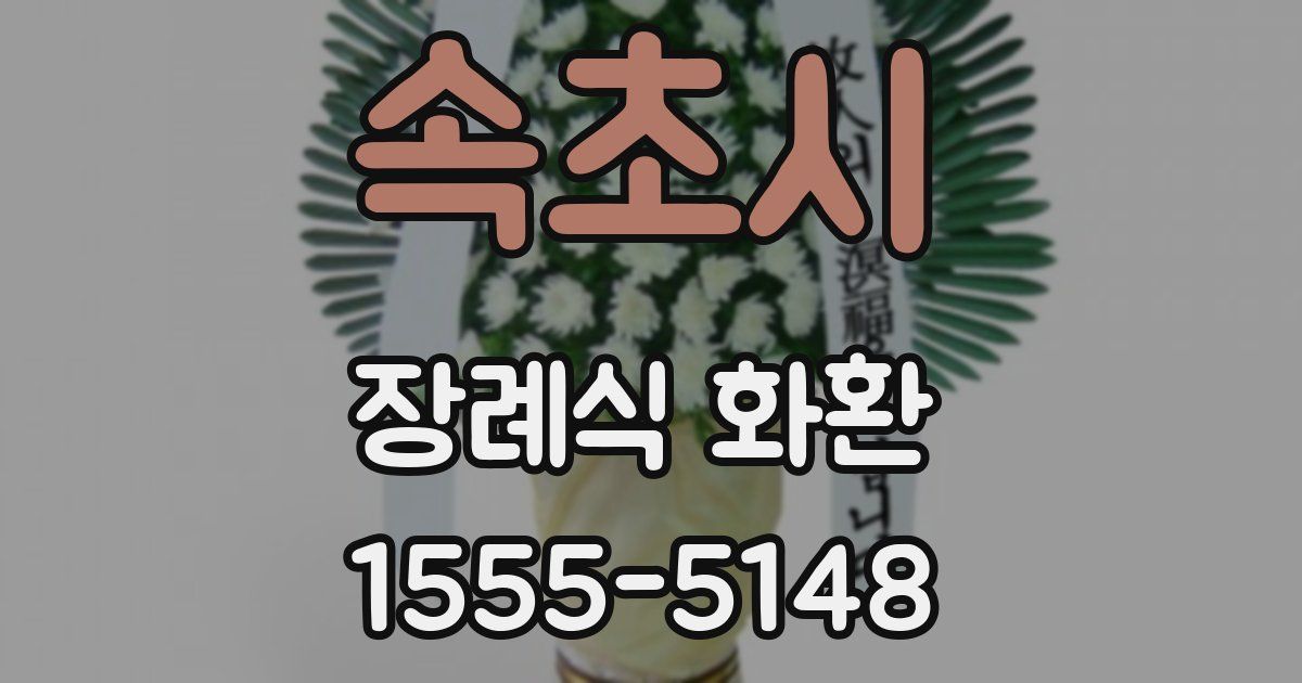 속초시 장례식 화환