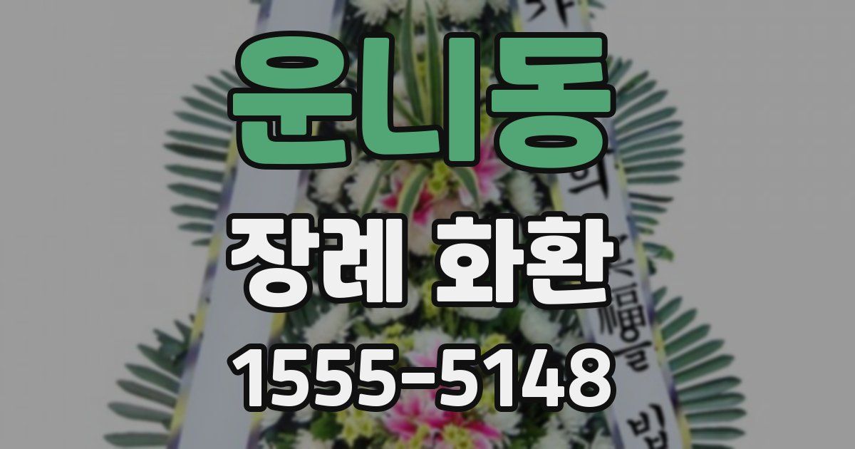 운니동 장례 화환
