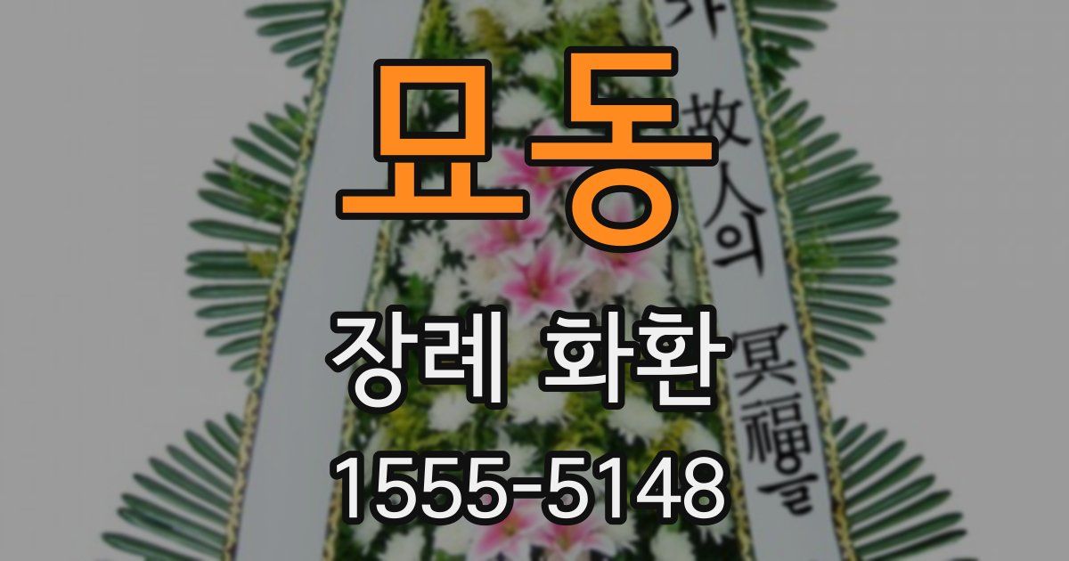 묘동 장례 화환