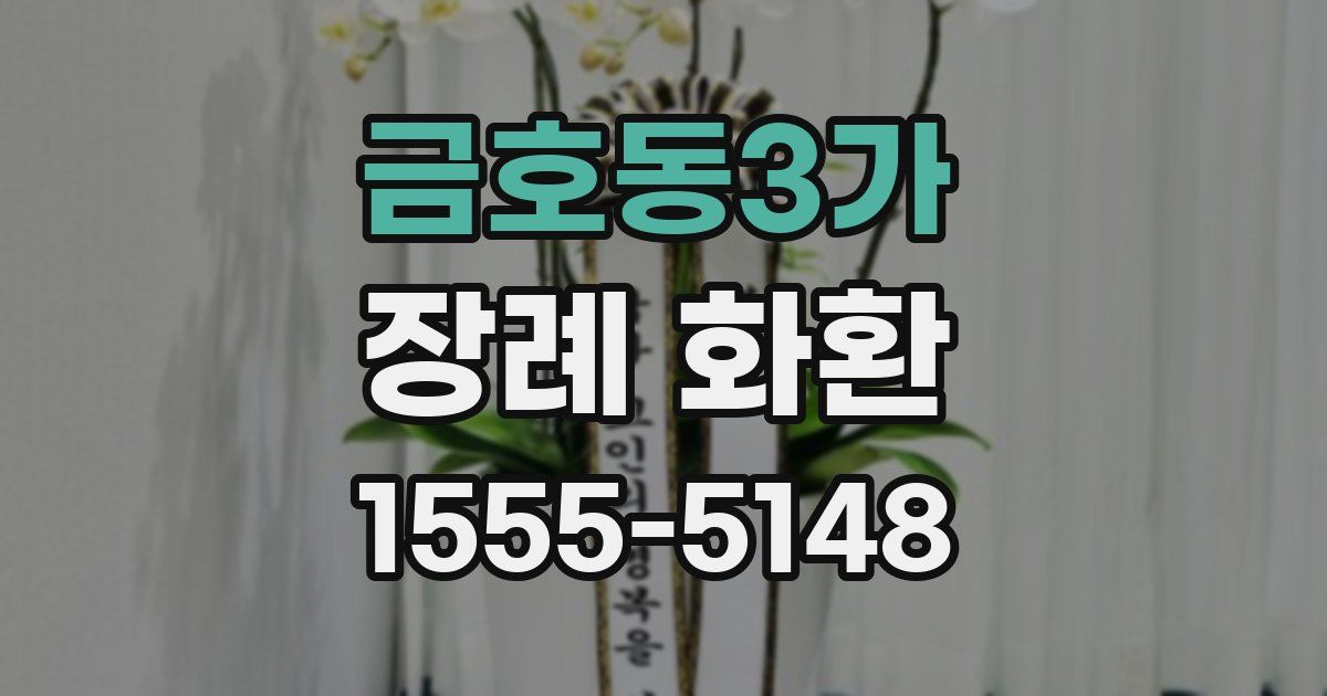금호동3가 장례 화환