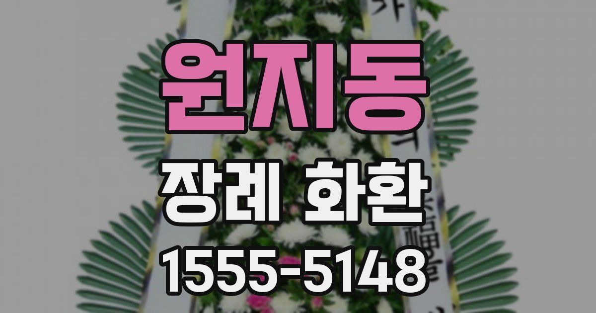 원지동 장례 화환