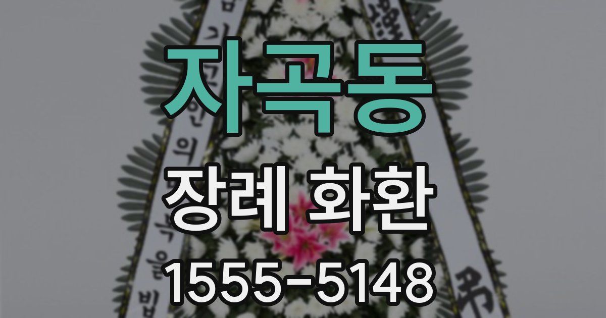 자곡동 장례 화환