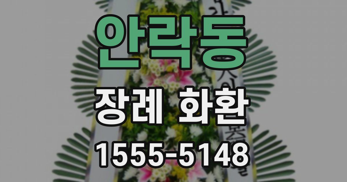 안락동 장례 화환
