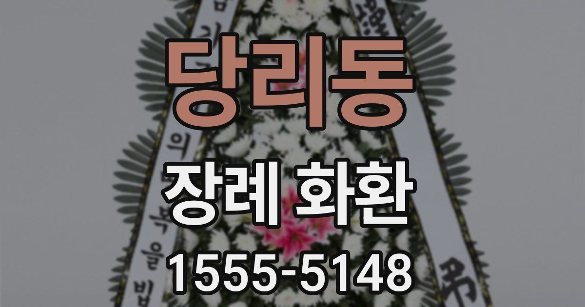당리동 장례 화환
