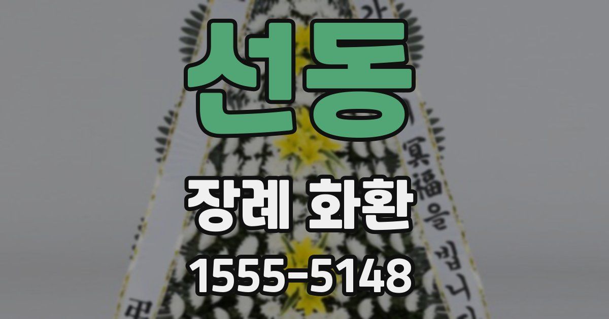 선동 장례 화환
