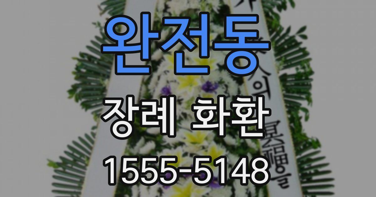 완전동 장례 화환
