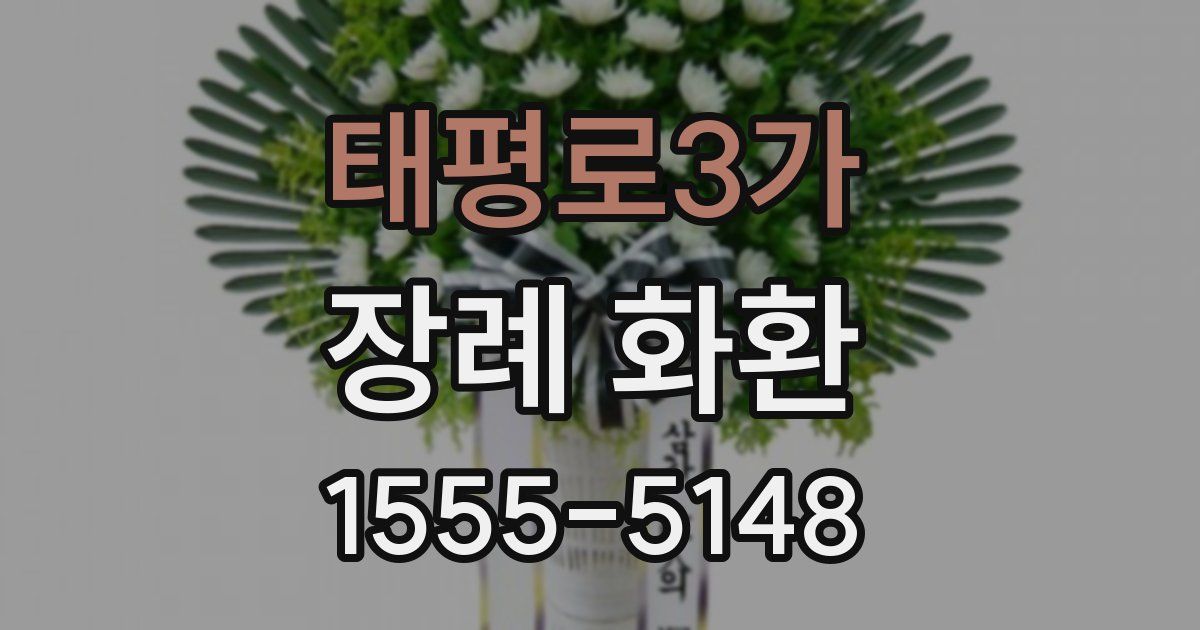 태평로3가 장례 화환