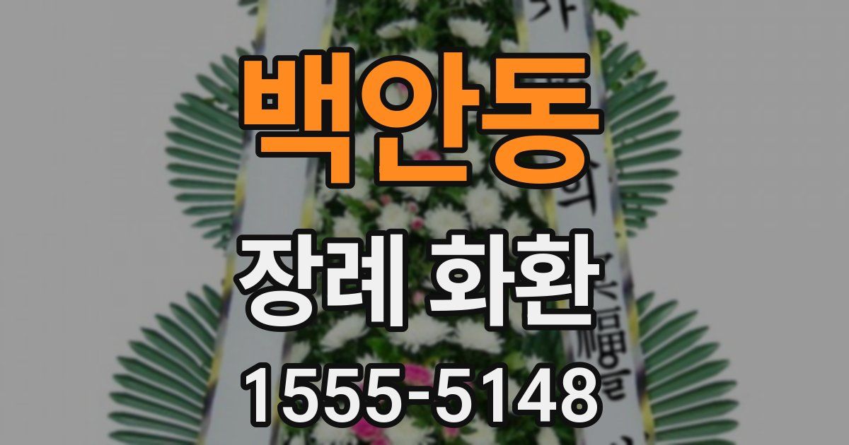 백안동 장례 화환