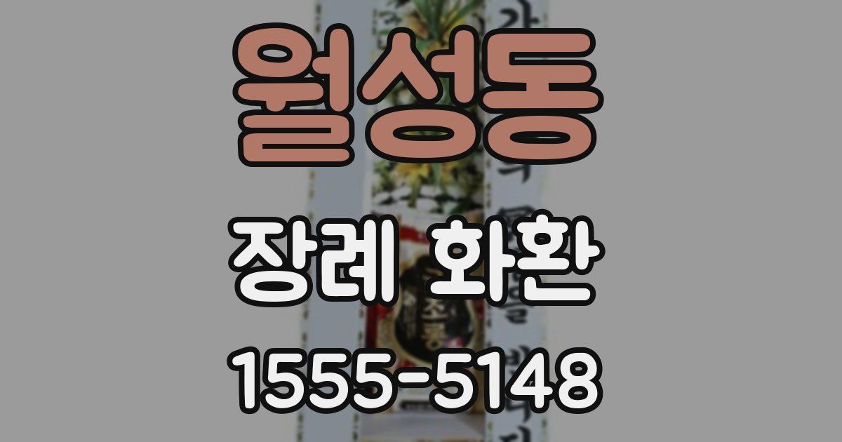월성동 장례 화환