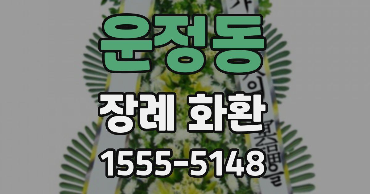 운정동 장례 화환