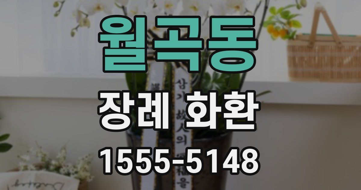 월곡동 장례 화환
