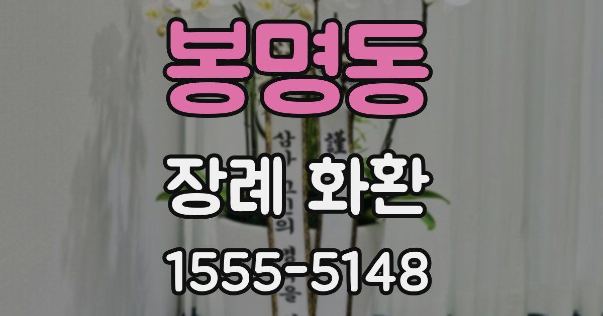 봉명동 장례 화환