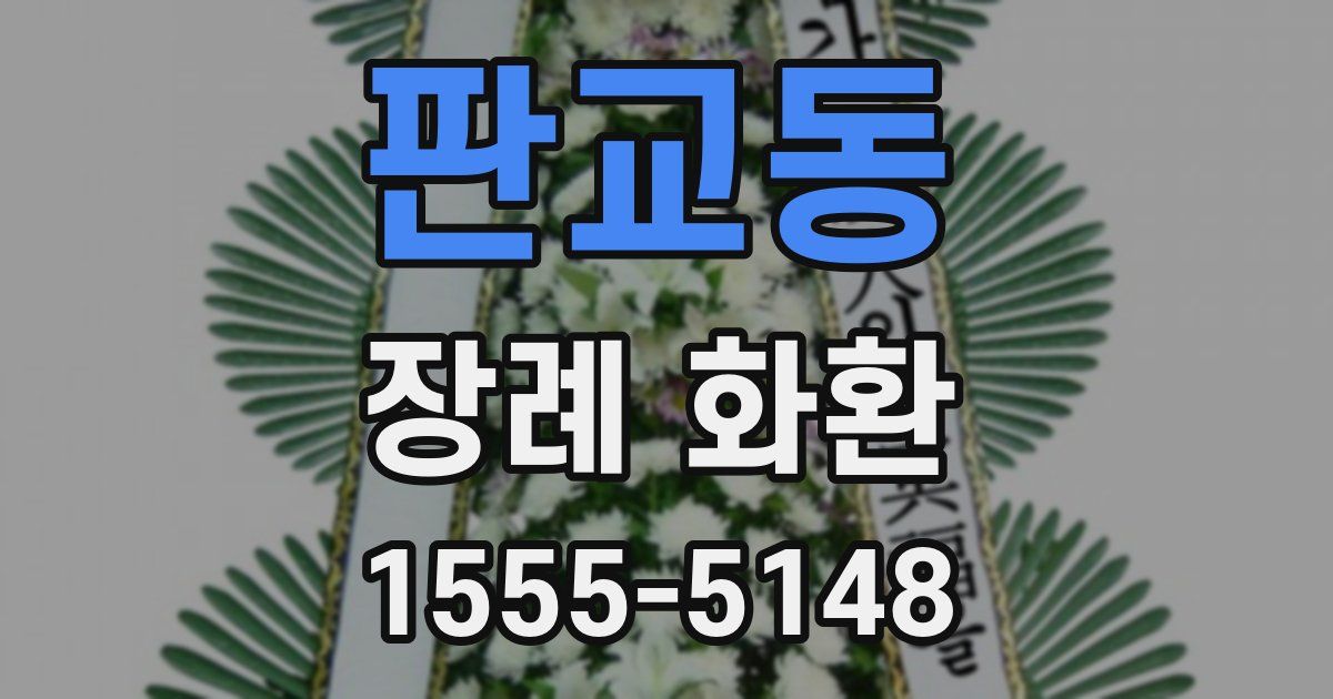 판교동 장례 화환