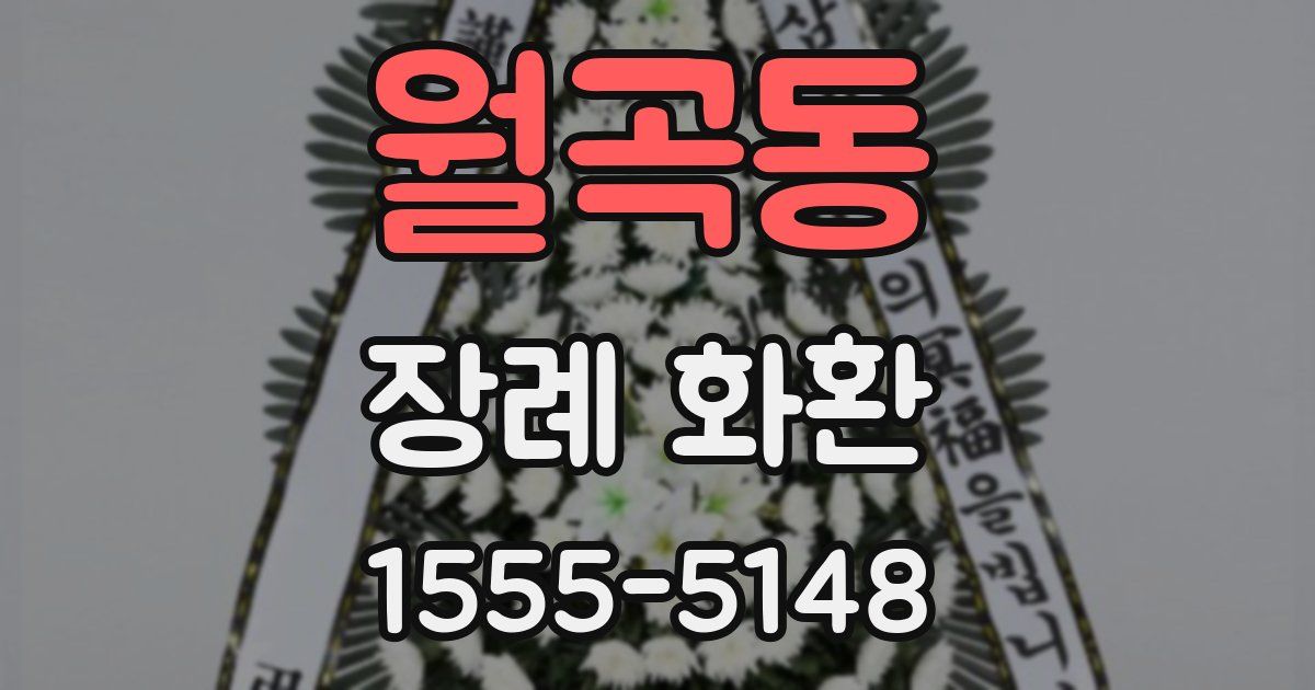 월곡동 장례 화환